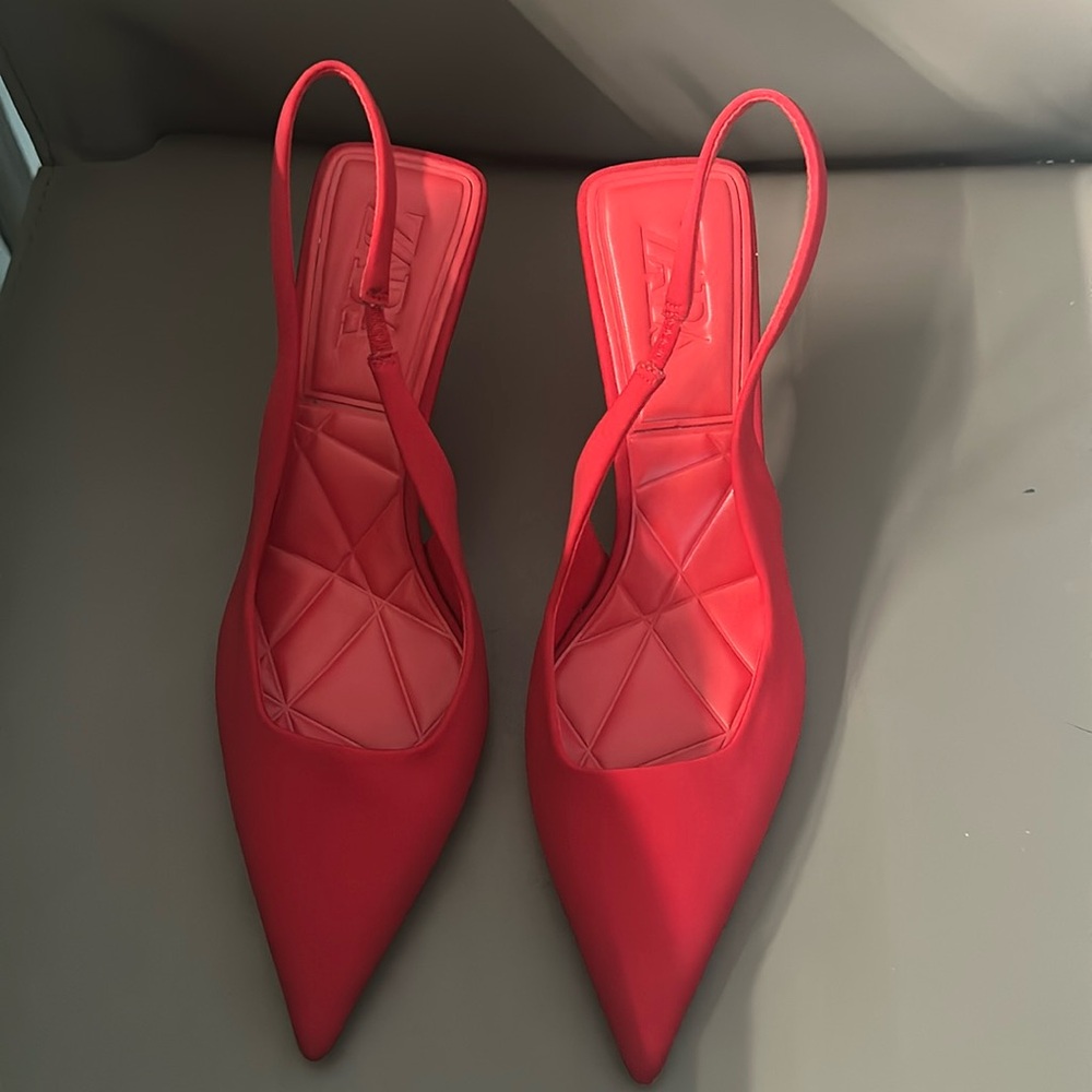 Zara stiletto heels Red